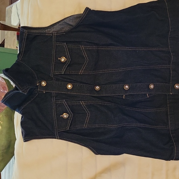 Sleeveless Jean coat womens 3x - Picture 4 of 4